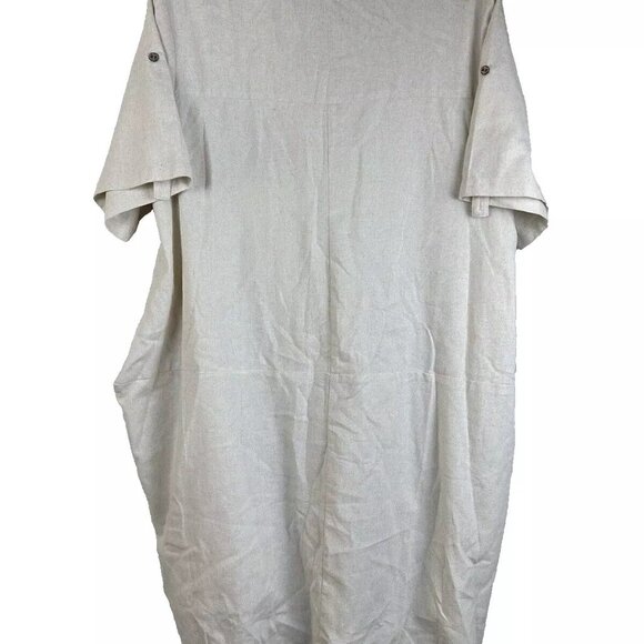 Minibee Oversized Baggy Casual Midi Dress Tunic Lagenlook - Picture 3 of 11